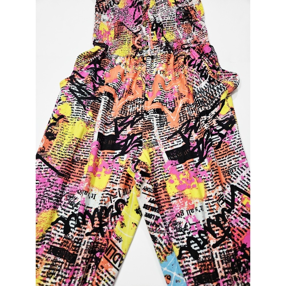 Womens Jolie And Joy Rompers/Jumsuit Size Medium Comic Multicolor With Love FTC - Picture 2 of 8